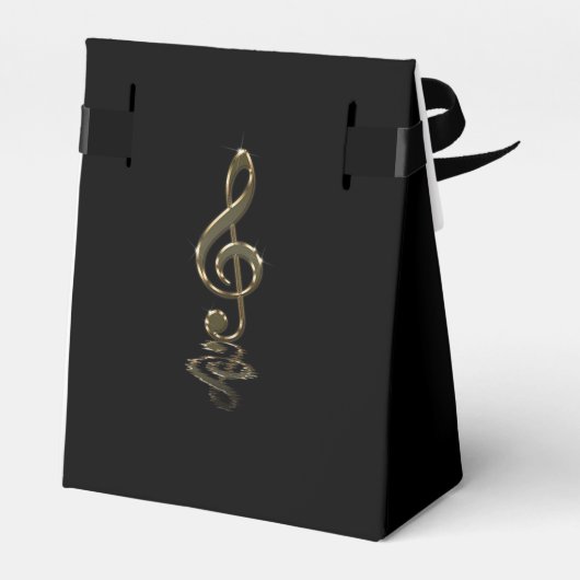 Eleganter Gold Violin Key, Schwarz Geschenkschachtel (Rückseite)