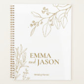 Eleganter Gold Wedding Checklist Planner Planer (Vorderseite)