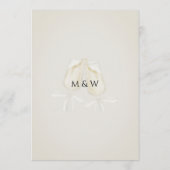 Eleganter Gold Wedding Menu Card Luxus Empfang Menükarte (Rückseite)