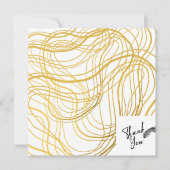 Eleganter Gold Weißer und Schwarzer Text Dankeskarte (Vorderseite)