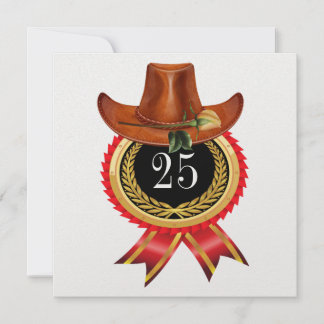 Eleganter Gold Western Einladung