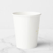 Eleganter Gold White Custom Text Cup Pappbecher (Rechts)