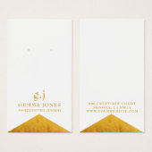 Eleganter Gold White Foil Edge Earring Juwelen (Vorne & Hinten)