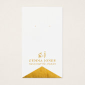 Eleganter Gold White Foil Edge Earring Juwelen (Vorderseite)