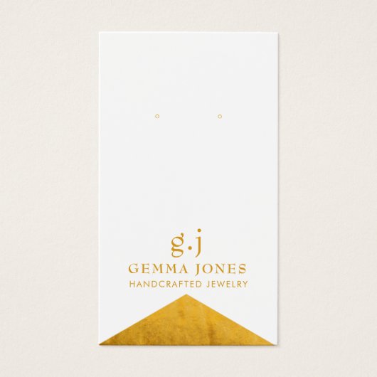 Eleganter Gold White Foil Edge Earring Juwelen (Vorderseite)