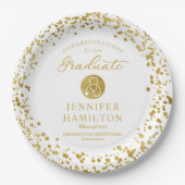 Eleganter Gold White Nurse Doctor Abschluss Pappteller (Vorderseite)