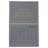 Eleganter Gold-Zitat-Kalender 2026 Kalender (Feb 2027)