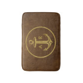 Eleganter Goldanker mit Initialen | Seegeschenken Badematte (Vorderseite Vertikal)