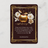 Eleganter Goldapfel mit unserer Eye Baby Dusche Begleitkarte (Vorderseite)