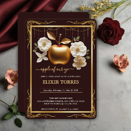 Eleganter Goldapfel mit unserer Eye Baby Dusche Einladung