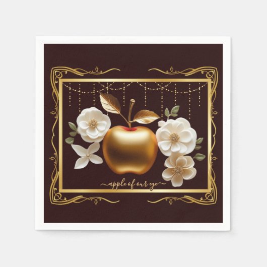 Eleganter Goldapfel mit unserer Eye Baby Dusche Serviette (Vorderseite)