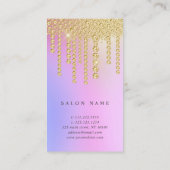 Eleganter goldblauer rosa Diamanten macht Künstler Visitenkarte (Rückseite)