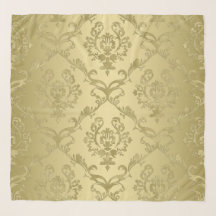 Eleganter Golddamast-Chiffon- Schal