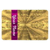 Eleganter Golddamast Magnet (Horizontal)