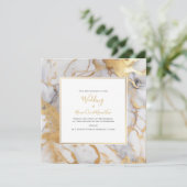 Eleganter Goldeffekt aus Marmor, Einladung zur Hoc (Stehend Vorderseite)