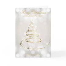Eleganter Golden and White Bokeh Company Holiday