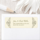 Eleganter Golden Frame 1 Rücksendeadressen-Aufkleb (Insitu)