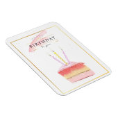 Eleganter Golden Frame Geburtstagskuchen Slice Magnet (Rechte Seite)