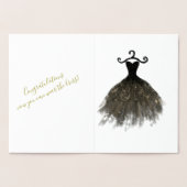 Eleganter Golden Glitzer Herzlichen Glückwunsch Ab Folienkarte (Innenseite)