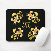 Eleganter Golden Koi Butterfly Fisch Mousepad (Mit Mouse)