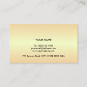 Eleganter Golden Metallic Look Visitenkarte (Rückseite)