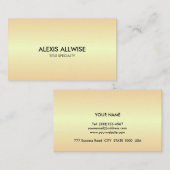 Eleganter Golden Metallic Look Visitenkarte (Vorne/Hinten)