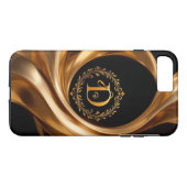 Eleganter Golden Monogram Letter D Case-Mate iPhone Hülle (Rückseite (Horizontal))
