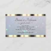 Eleganter Golden Pearl Shimmer Glitzer auf Light B Visitenkarte (Rückseite)