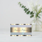Eleganter Golden Pearl Shimmer Glitzer auf Light B Visitenkarte (Stehend Vorderseite)