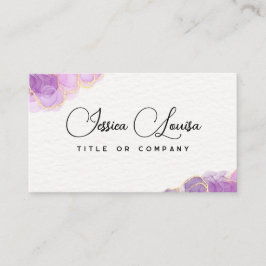 Eleganter Golden und Mauve & Lila Marmor Visitenkarte