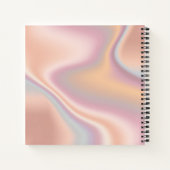 Eleganter Goldene holografischer Veranstaltungspla Notizblock (Rückseite)