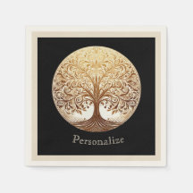Eleganter goldener Baum des Lebens spiritueller Ze