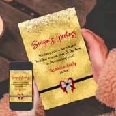 Eleganter goldener Bogen Weihnachtsgrüße - Neujahr Karte