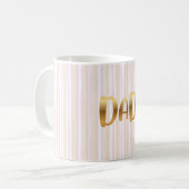Eleganter goldener DAD-Becher  Kaffeetasse (Vorderseite Links)