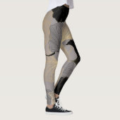 Eleganter goldener Ginkgo, Vintager Hintergrund. Leggings (Rechts)