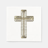 Eleganter Goldener Glitzer Blick über religiöse Ve Serviette (Vorderseite)