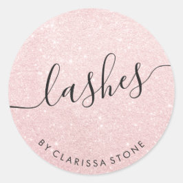 Eleganter Goldener Glitzer der modernen Rose Runder Aufkleber