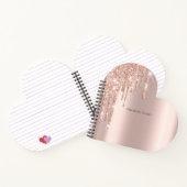 Eleganter goldener Glitzer, königliches Notizbuch (Innenseite)