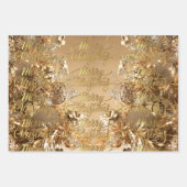 Eleganter Goldener Glitzer Snowflakes Frohe Weihna Geschenkpapier Set (Vorderseite)
