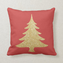 Eleganter goldener Glitzer Weihnachtsbaum rot und