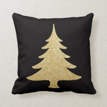 Eleganter goldener Glitzer Weihnachtsbaum schwarz