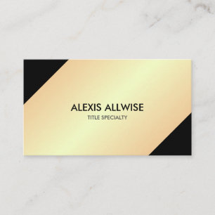 Eleganter goldener Gradient und Schwarz Visitenkarte