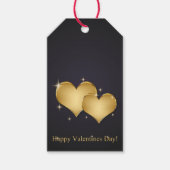 Eleganter Goldener Herzname - Valentinstag Geschenkanhänger (Vorderseite)