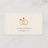 Eleganter goldener Hochzeitsplaner Visitenkarte (Vorderseite)