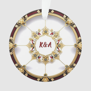 Eleganter goldener kreisförmiger Rahmen Ornament