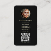 Eleganter Goldener Lotus Wellness Holistic Therapi Visitenkarte (Rückseite)