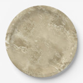 Eleganter Goldener Metallischer Musterurlaub Pappteller (Vorderseite)