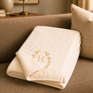 Eleganter goldener monogramm-Kranz Sherpadecke