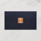 Eleganter goldener monogrammierter moderner QR-Cod Visitenkarte (Vorderseite)