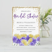 Eleganter goldener Rahmen, Brautparty Inv. Einladung (Stehend Vorderseite)